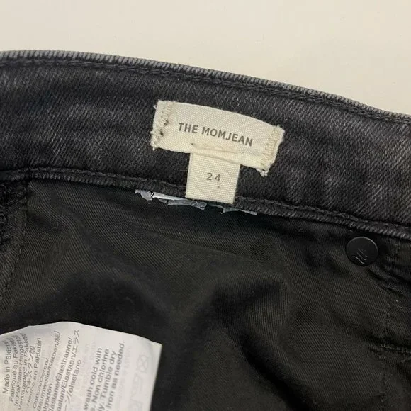 Madewell Mom Jeans Size 24 High Rise Black - Picture 10 of 12